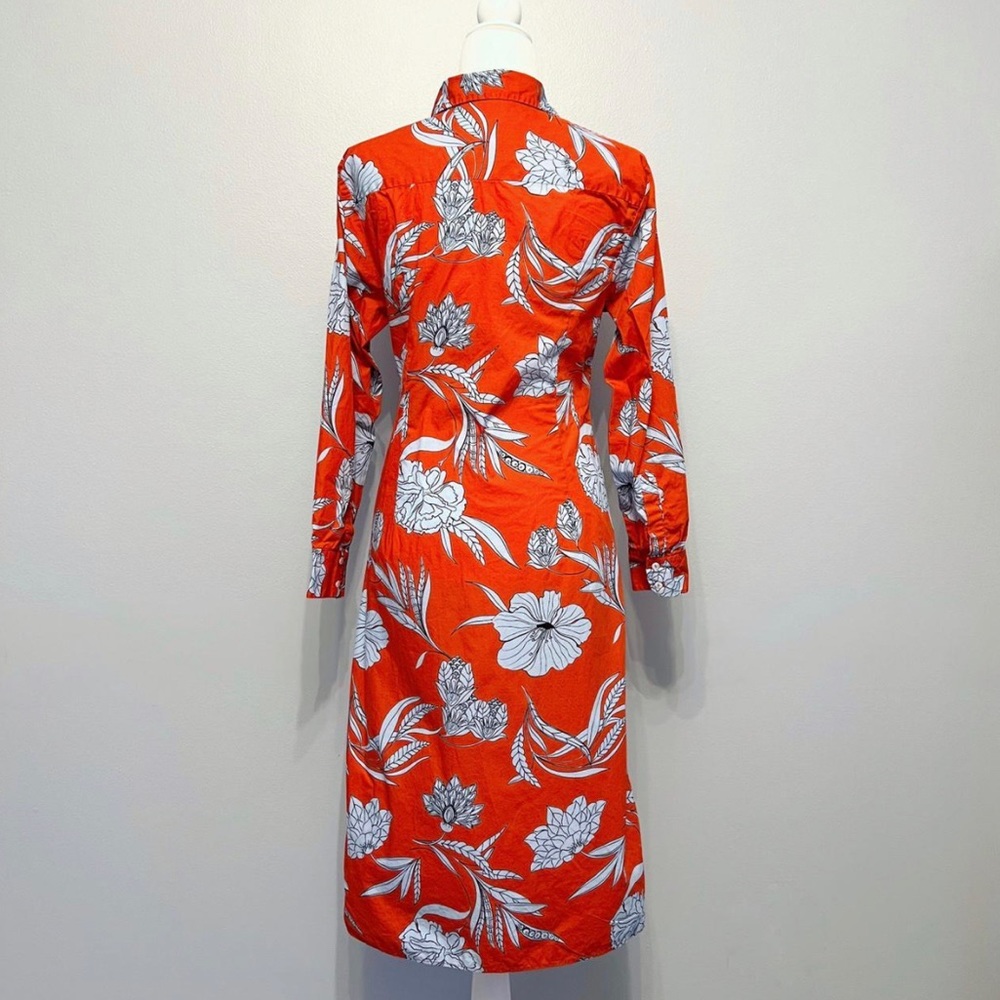 ZARA RED FLORAL DRESS WITH KNOT FRONT - Picture 3 of 8